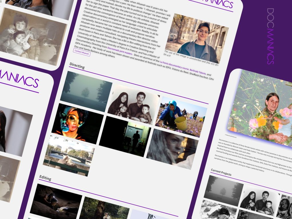 Portfolio and personal website design for an art director